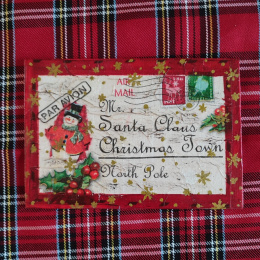 DREWNIANA POCZTÓWKA 'Santa Claus'