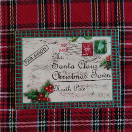 DREWNIANA POCZTÓWKA 'Santa Claus'