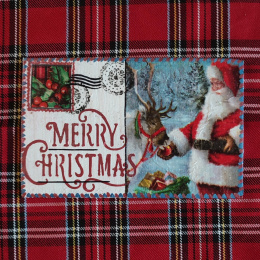 DREWNIANA POCZTÓWKA 'Merry Christmas'