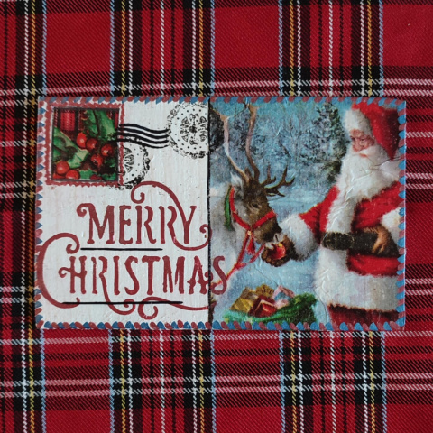 DREWNIANA POCZTÓWKA 'Merry Christmas' DREWNIANA POCZTÓWKA 'Merry Christmas'