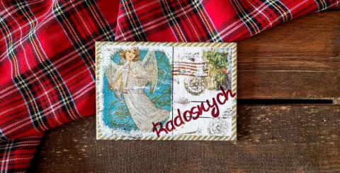 DREWNIANA POCZTÓWKA 'Radosnych' DREWNIANA POCZTÓWKA 'Radosnych'