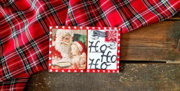 DREWNIANA POCZTÓWKA 'Ho Ho Ho'